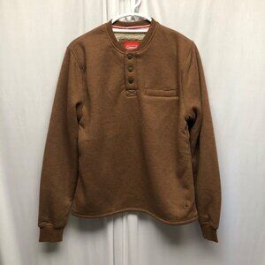 Coleman Quilted Pullover Mens Sz Small Relaxed Sherpa Long Sleeve Sweatshirt NEW